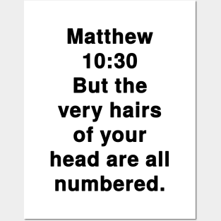 Matthew 10:30 King James Version Bible Verse Text Posters and Art